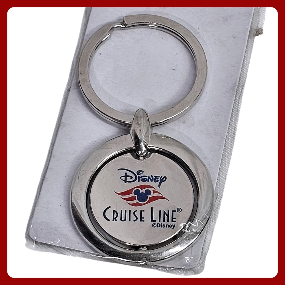 Disney‎ Cruise Line Keychain Silver Tone Metal Logo Souvenir New Ship Vacation